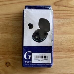 Black Wireless Earbuds with Charging Case
